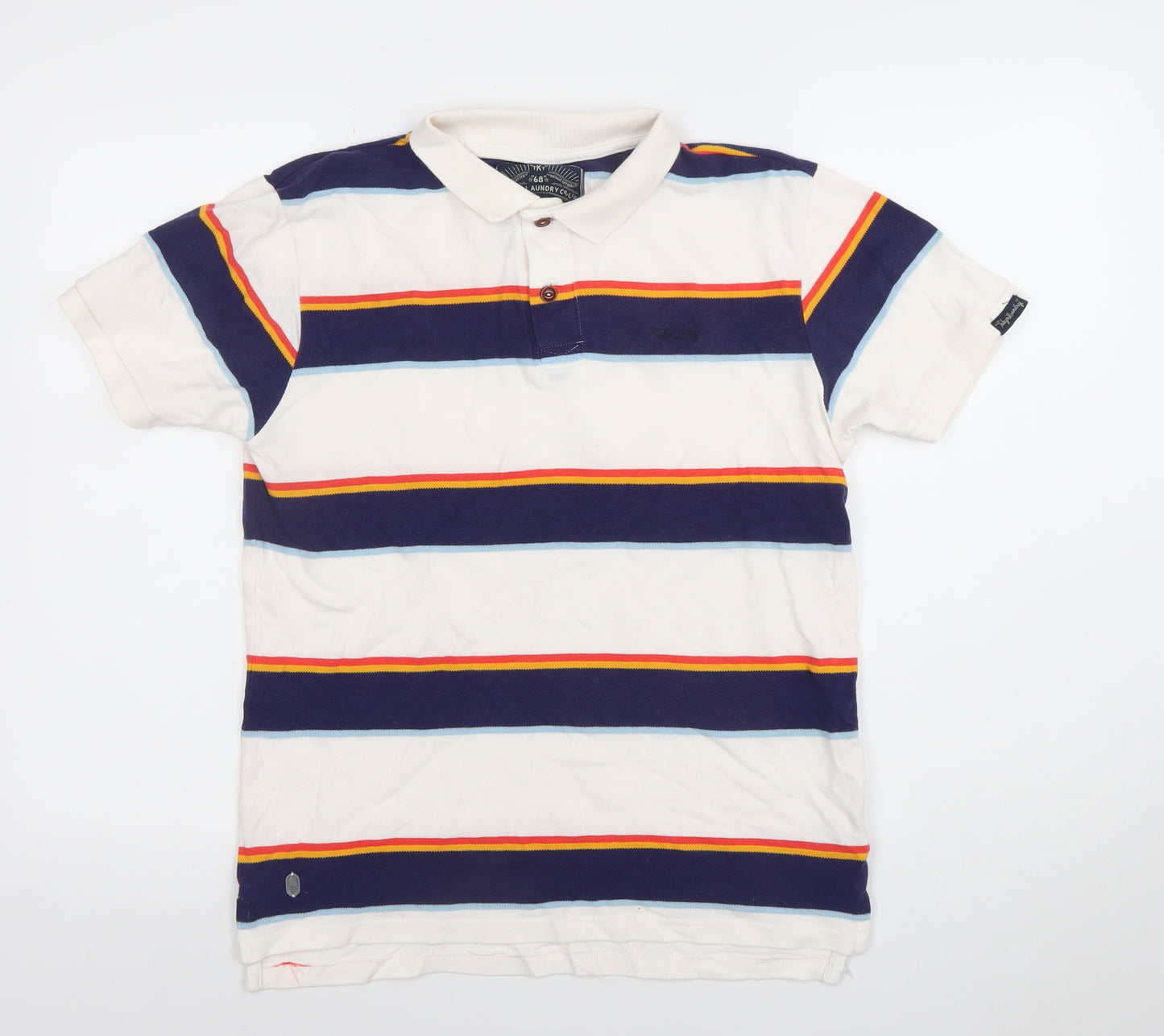 Tokyo Laundry Men's Multicoloured Striped Polo Shirt Size M
