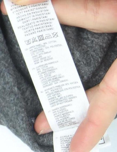 SoulCal & Co Boys Grey Blue Pullover Hoodie Age 9-10Y Cotton Blend