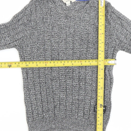River Island Mini Grey Knit Pullover Jumper 12-18 Months Unisex Baby