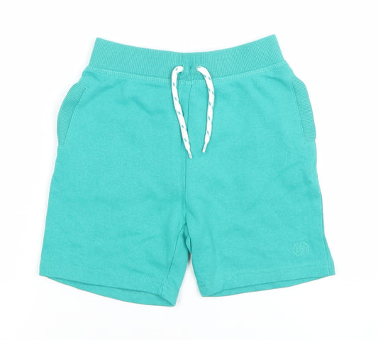 Aldo by Primark Boys Green Sweat Shorts 7 Years Regular Fit Drawstring