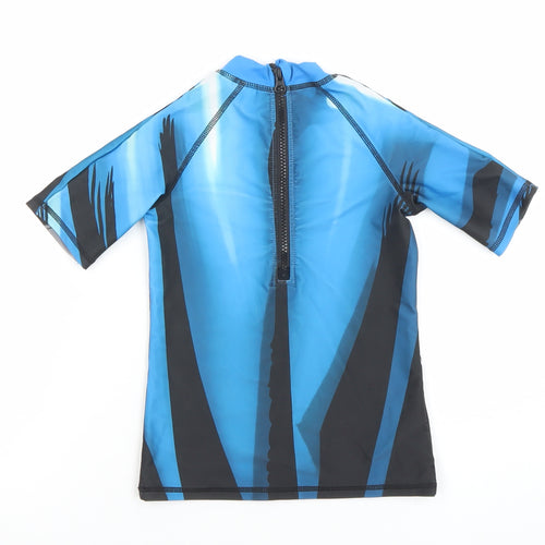 Batman Boys Blue Rash Guard Swim Top 7-8 Years UV-Protection Quick Dry