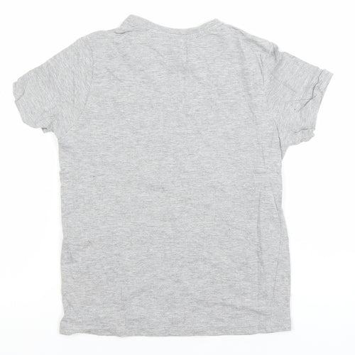 Rebel by Primark Boys Grey Cowboy Graphic T-Shirt 6-7 Years Short Sleeve