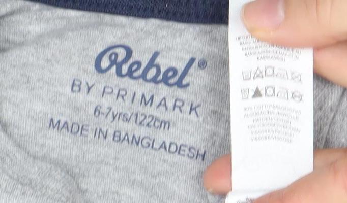 Rebel by Primark Boys Grey Cowboy Graphic T-Shirt 6-7 Years Short Sleeve