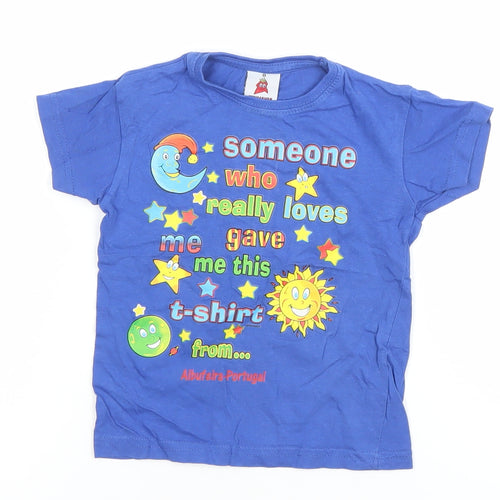 Texmania Blue Fun Graphic Print Cotton Baby T-Shirt 12 Months