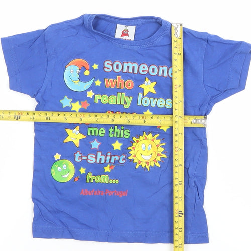 Texmania Blue Fun Graphic Print Cotton Baby T-Shirt 12 Months