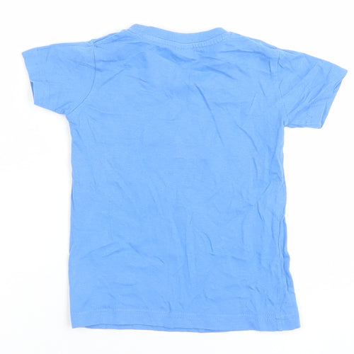 Texmania Boys Blue Cars Graphic Cotton T-Shirt 0-3 Months