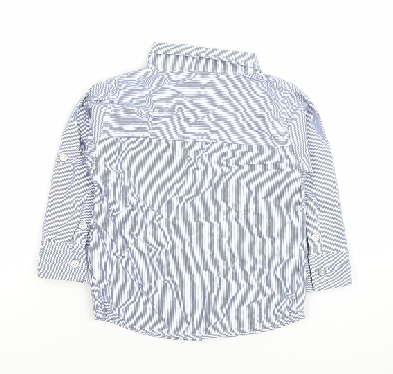 U.S. Polo Assn. Boys Blue Striped Button-Up Shirt 2 Years Long Sleeve