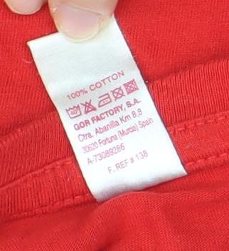 Roly Boys Red Mickey Mouse Disney T-Shirt 5-6 Years Short Sleeve Cotton