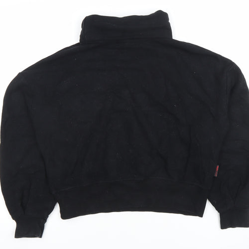 PLNY LALA Womens Black XS Pullover Sweatshirt with Quote Print