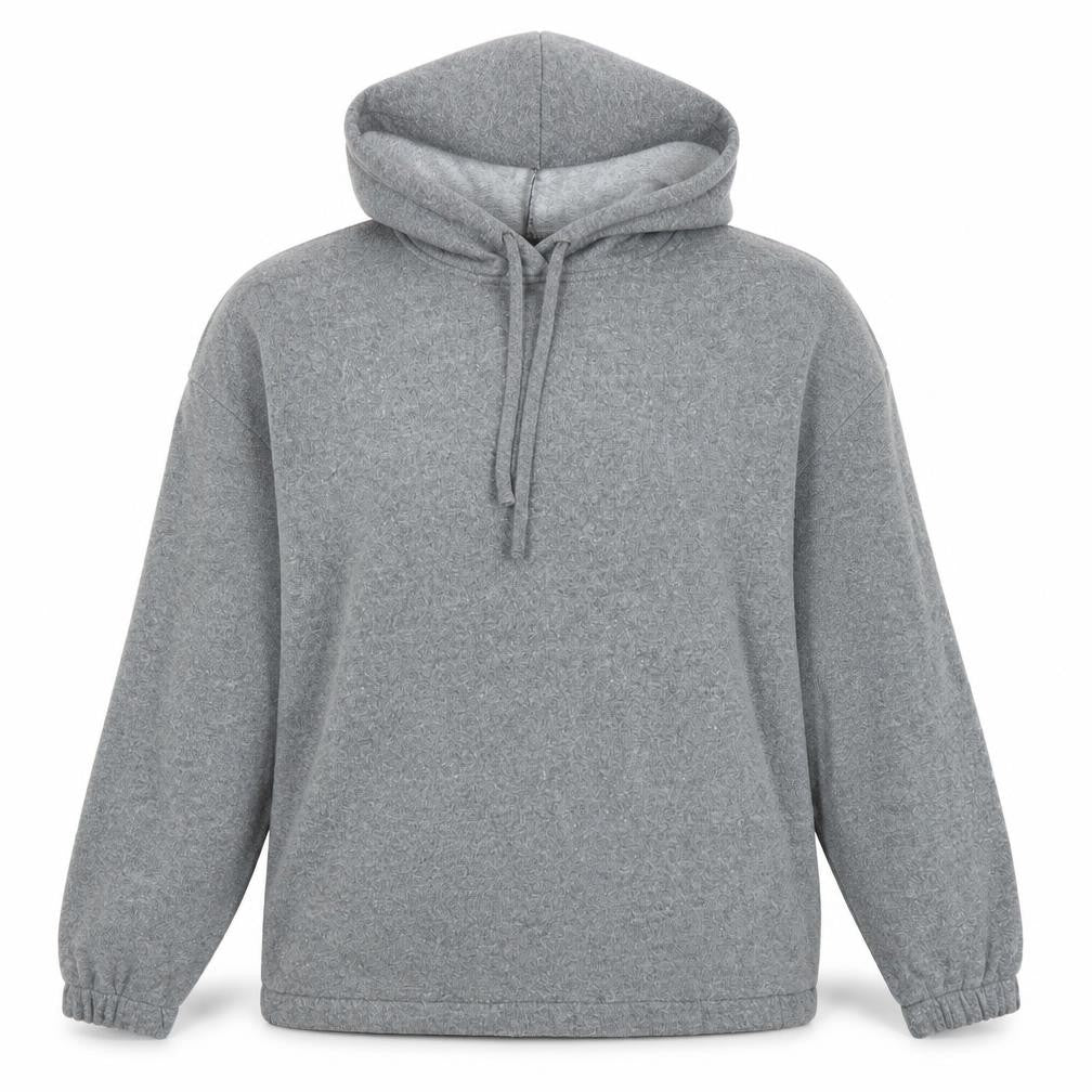 Front view of ASOS Women Grey, size 14, Pullover Hoodie Lightweight Casual