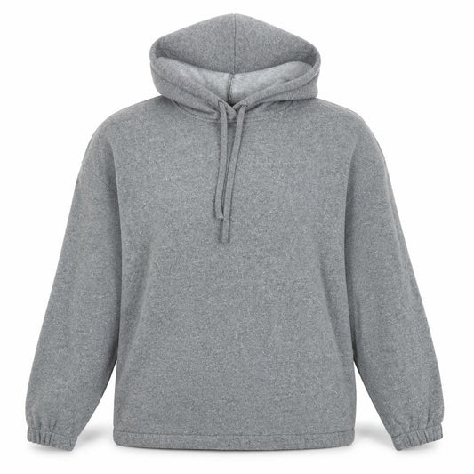 Front view of ASOS Women Grey, size 14, Pullover Hoodie Lightweight Casual