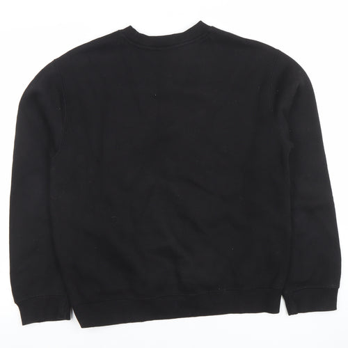 ZARA Men's Black Crew Neck Sweatshirt Size S Regular Fit