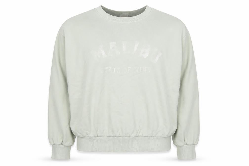 H&M Women’s Beige Pullover Sweatshirt XS Regular Fit Casual Crew Neck