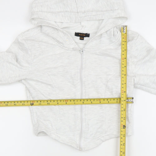 Rising Women’s Light Grey Full Zip Hoodie XS/S Cotton Blend
