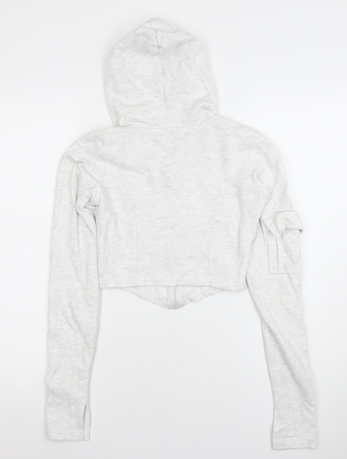 Rising Women’s Light Grey Full Zip Hoodie XS/S Cotton Blend