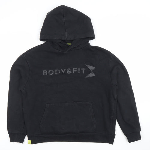 Body&Fit Women's Black Pullover Hoodie XS Fleece Cotton Blend Classic Fit