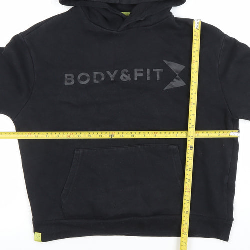Body&Fit Women's Black Pullover Hoodie XS Fleece Cotton Blend Classic Fit