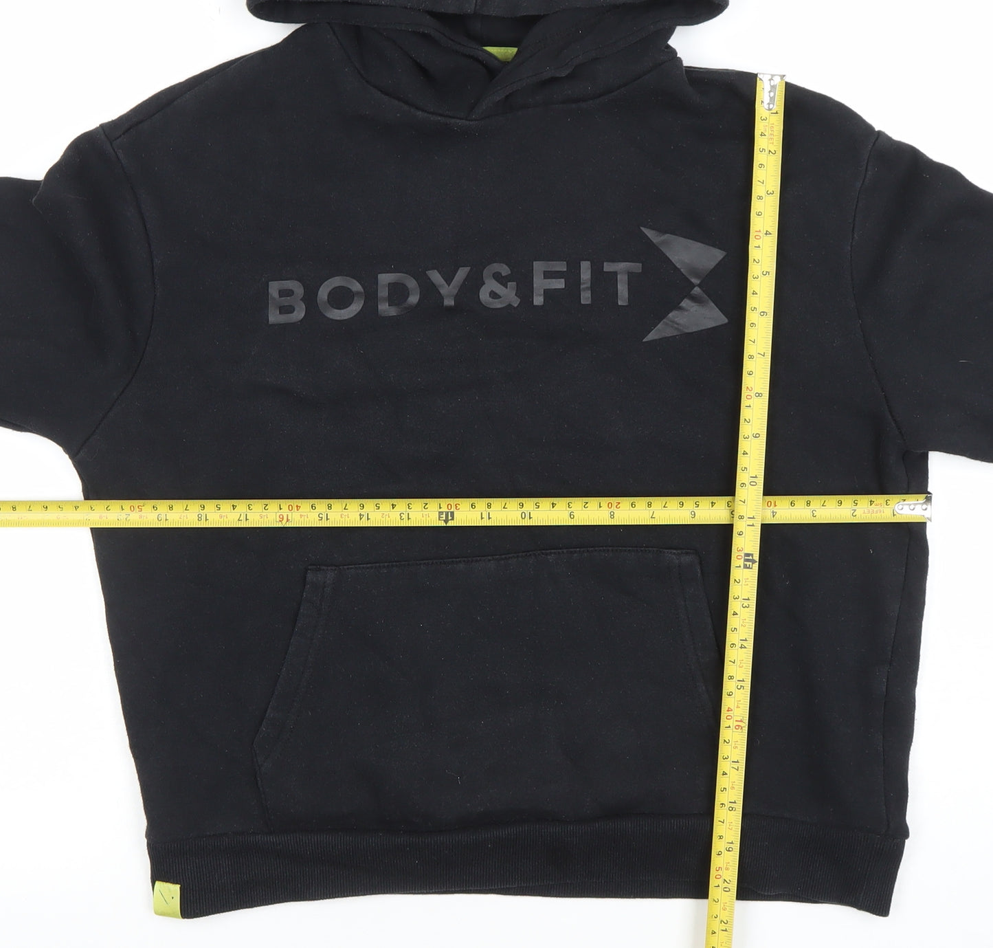 Body&Fit Women's Black Pullover Hoodie XS Fleece Cotton Blend Classic Fit