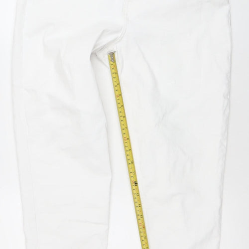 Primark Women’s White Straight Leg Mid Rise Jeans Size 12