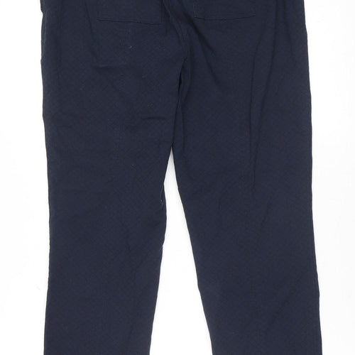 Gallery Women’s Blue Cropped Textured Trousers Size M