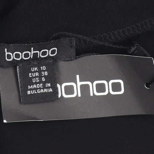 Boohoo Women’s Black Size 10 Long Sleeve Slim Fit Suit Top