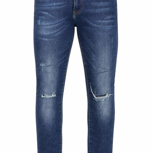 River Island Men’s Blue Distressed Skinny Fit Jeans 32R