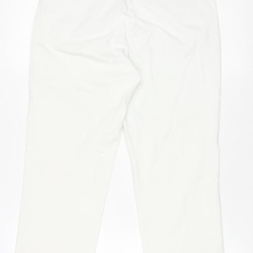 Wallis Women White Slim Fit Capri Jeans Size 8 Stretch Cotton