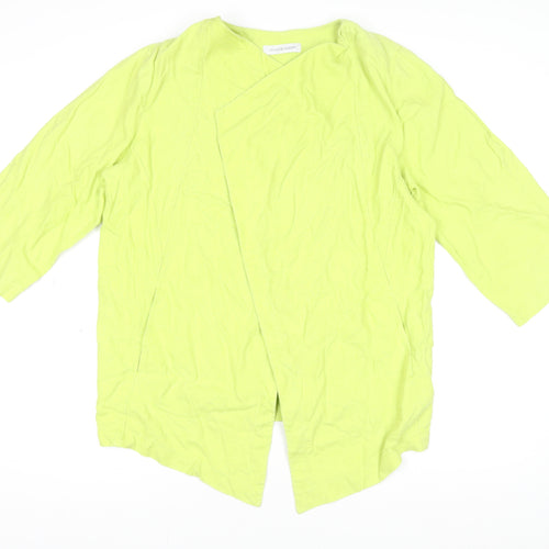 Windsmoor Women's Lime Green Linen 3/4 Sleeve Tunic Jacket Size S