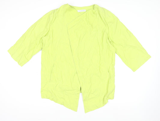 Windsmoor Women's Lime Green Linen 3/4 Sleeve Tunic Jacket Size S
