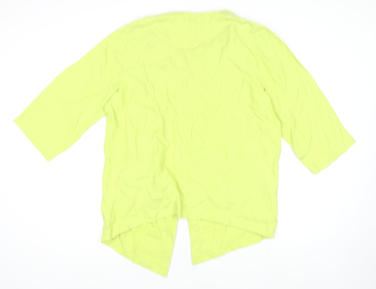 Windsmoor Women's Lime Green Linen 3/4 Sleeve Tunic Jacket Size S