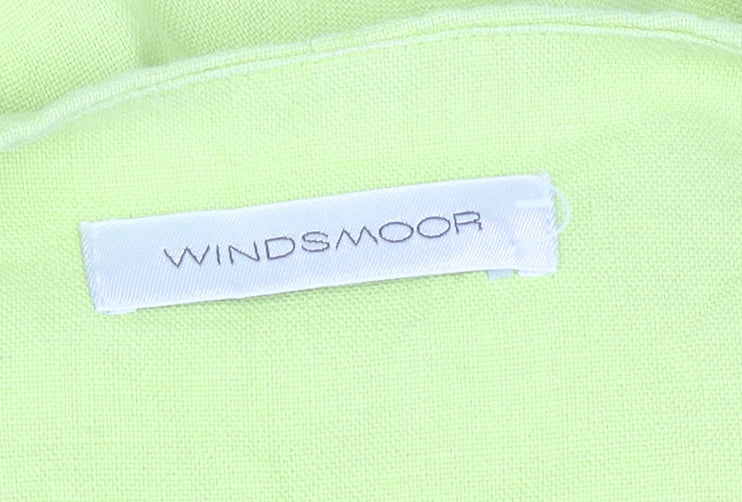 Windsmoor Women's Lime Green Linen 3/4 Sleeve Tunic Jacket Size S