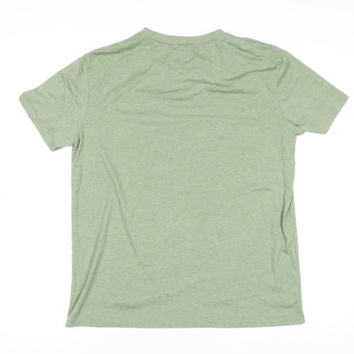 Men’s Green Back to the Future Graphic T-Shirt XL Cotton Blend