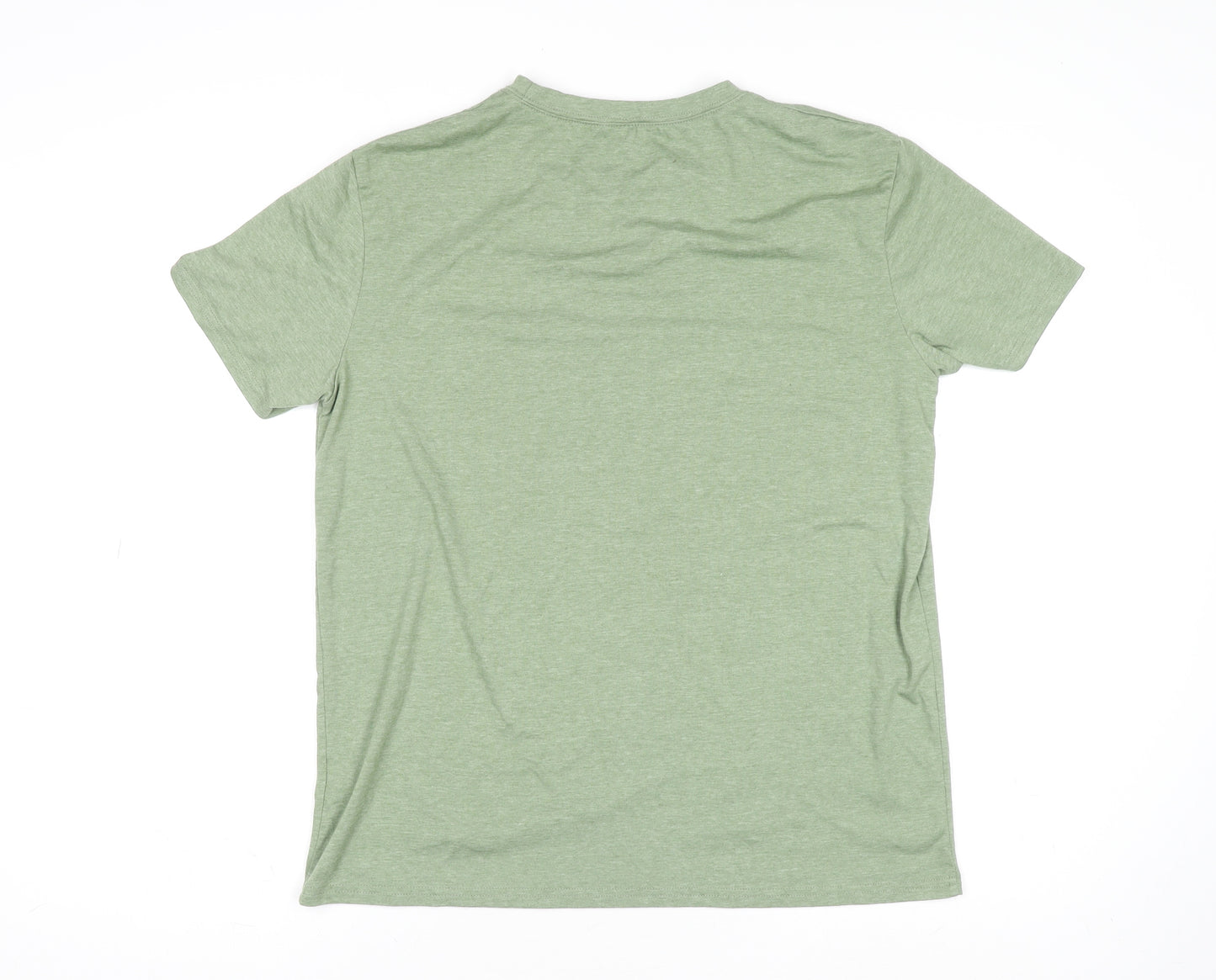 Men’s Green Back to the Future Graphic T-Shirt XL Cotton Blend
