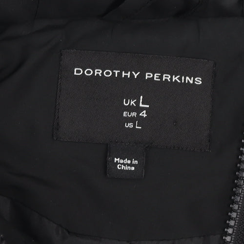 Dorothy Perkins Women’s Black Quilted Hooded Puffer Jacket Size L