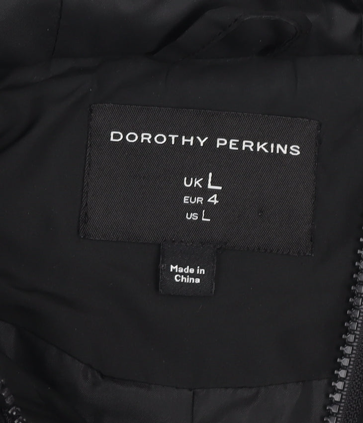 Dorothy Perkins Women’s Black Quilted Hooded Puffer Jacket Size L