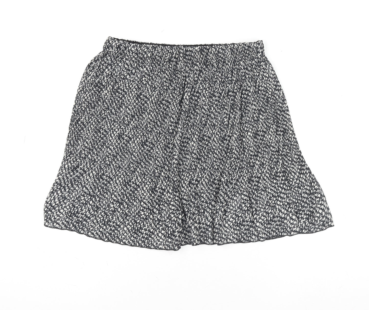 Primark Women’s Black & White A-Line Short Skirt Size 10 Polyester