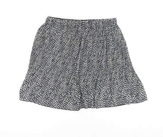 Primark Women’s Black & White A-Line Short Skirt Size 10 Polyester