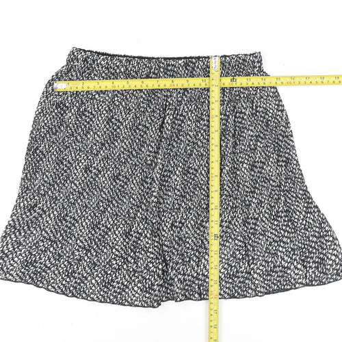 Primark Women’s Black & White A-Line Short Skirt Size 10 Polyester