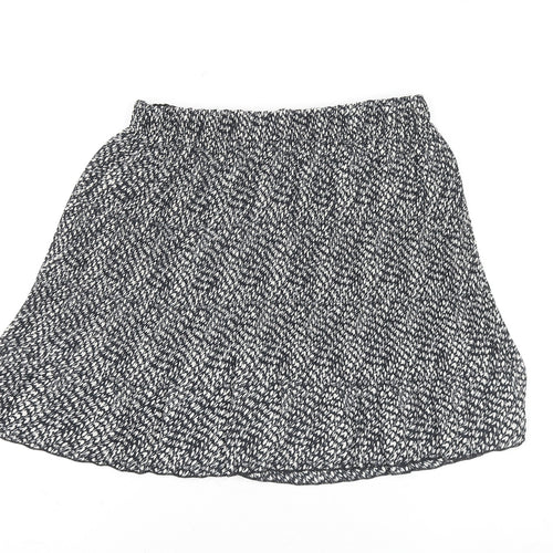 Primark Women’s Black & White A-Line Short Skirt Size 10 Polyester