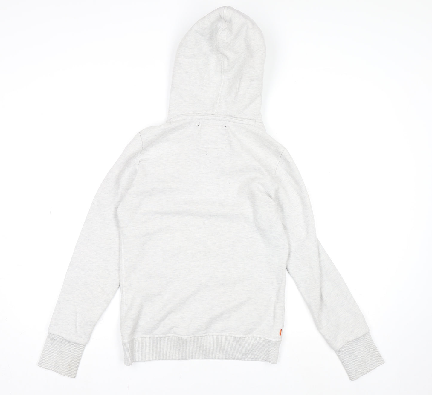 Superdry Womens Grey Pullover Hoodie Small Fleece Lined Casual Sweatshirt