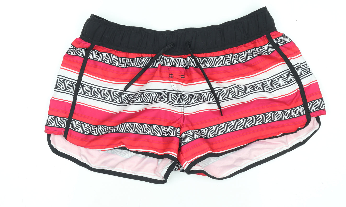 Olaian Womens Pink Striped Boardshorts Size 14 Quick Dry Swim Shorts