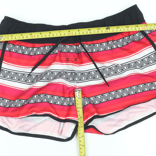 Olaian Womens Pink Striped Boardshorts Size 14 Quick Dry Swim Shorts