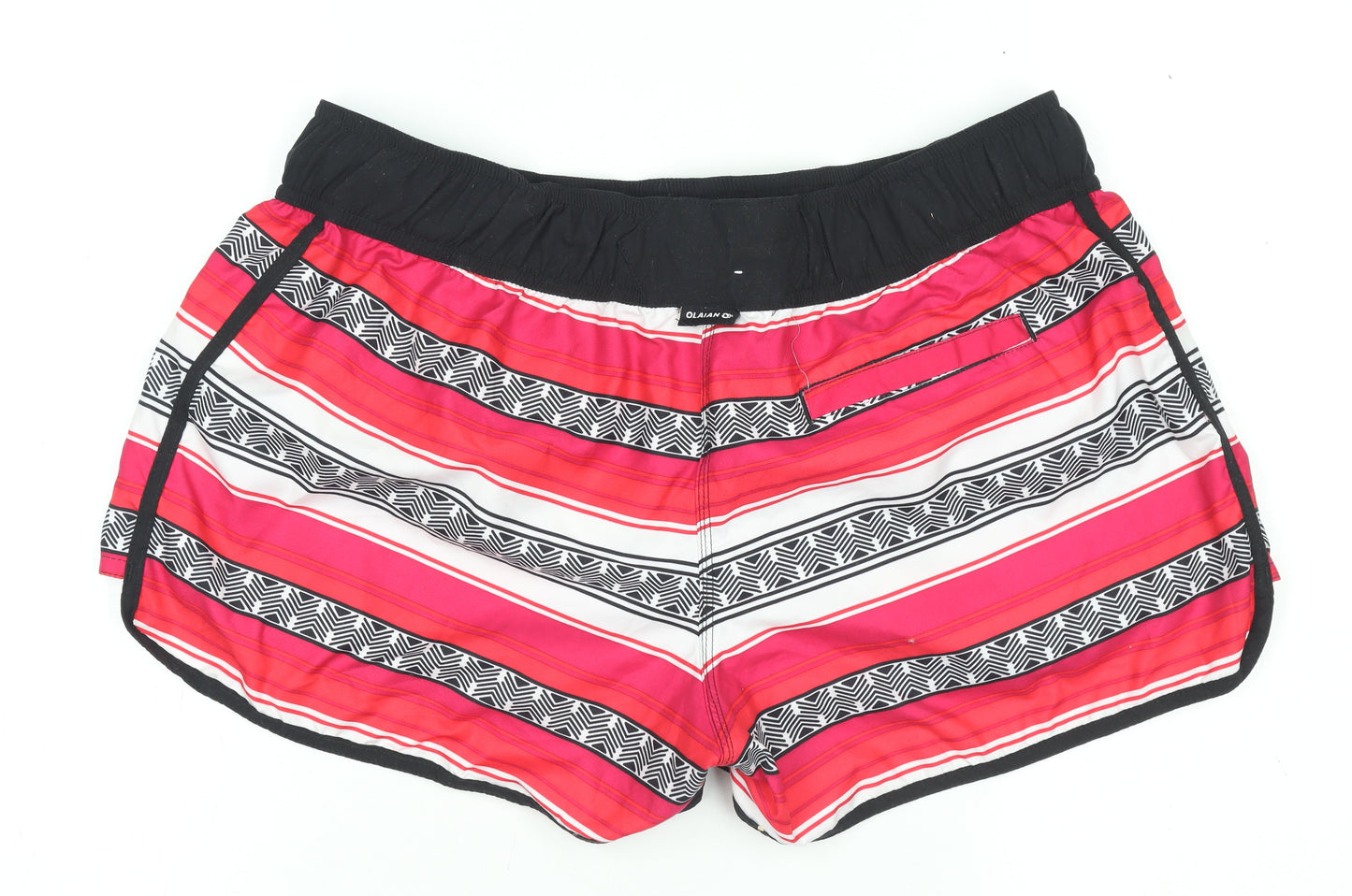 Olaian Womens Pink Striped Boardshorts Size 14 Quick Dry Swim Shorts