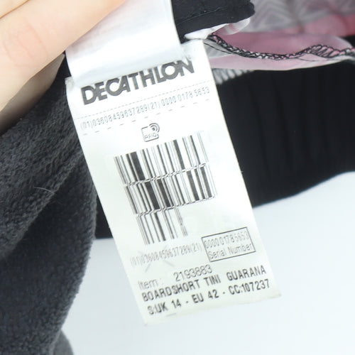 Olaian Womens Pink Striped Boardshorts Size 14 Quick Dry Swim Shorts