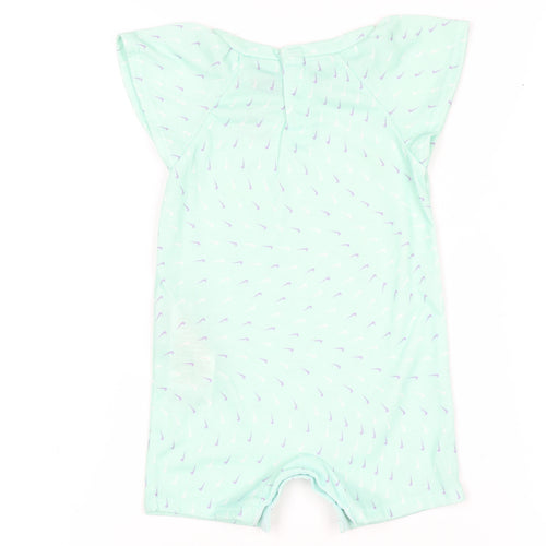 Nike Unisex Baby Green Romper 6-9 Months Lightweight Logo Summer Playsuit