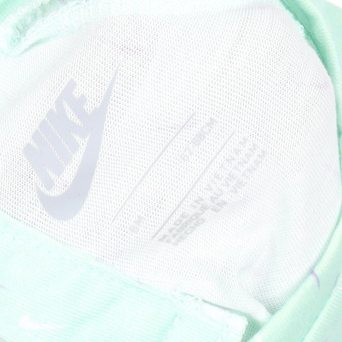 Nike Unisex Baby Green Romper 6-9 Months Lightweight Logo Summer Playsuit