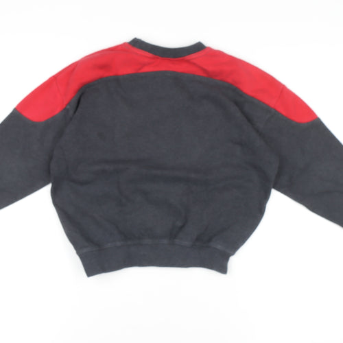 O'Neills Boys Grey & Red Colourblock Fleece Pullover Sweatshirt Age 6-7 Years