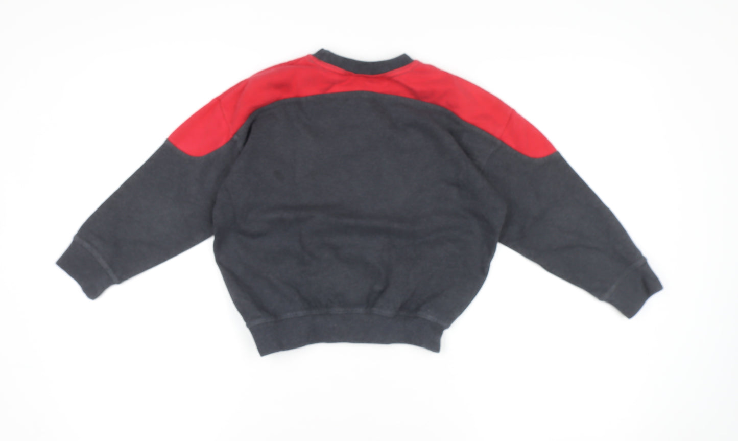 O'Neills Boys Grey & Red Colourblock Fleece Pullover Sweatshirt Age 6-7 Years
