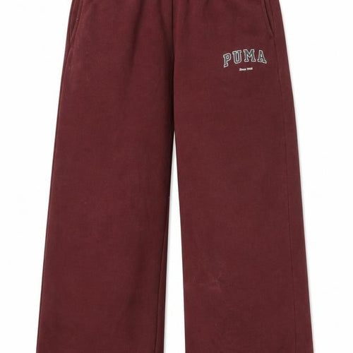 Puma Womens Brown M Relaxed Sweatpants Fleece Active Gym Trousers