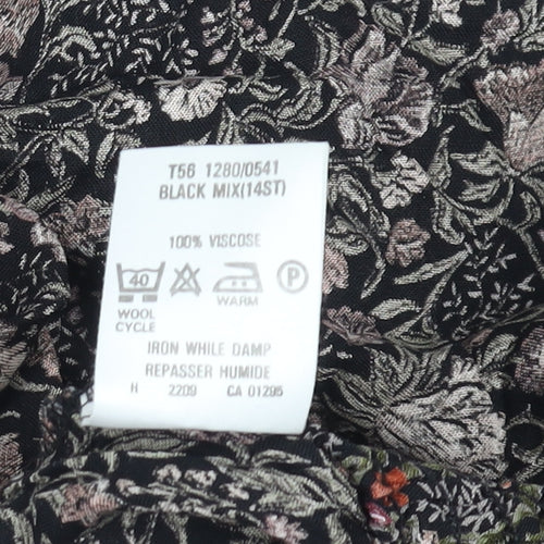 Marks and Spencer Womens Multicoloured Floral Viscose A-Line Skirt Size 14